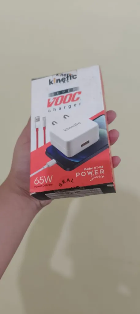 kenetic super vooc charger 65w with type c cable