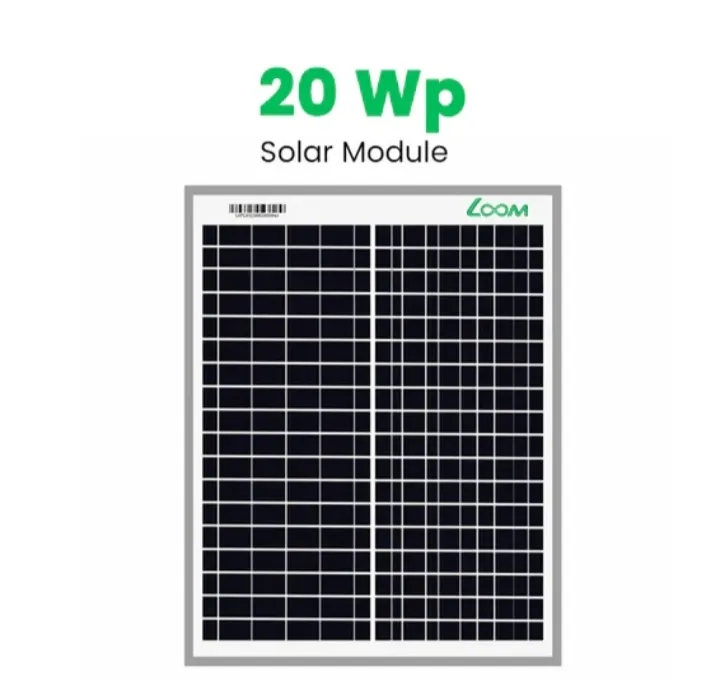 LOOM SOLAR 20 Wp 12V PV MODULE FOR SMALL BATTERY CHARGING AND DIY PROJECTS